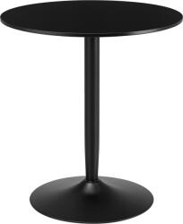 HomCom Masă de Bucătărie pentru 2 persoane, suprafață circulară, bază din oțel, negru, 70 x 70 x 75 cm | Aosom Romania (835-951V80BK)