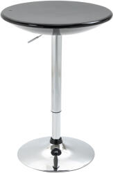 HOMCOM Masă Rotundă Bar cu Plan Rotativ, Înălțime Ajustabilă, Oțel, Φ61x76-97cm, Negru | Aosom Romania (835-505BK)