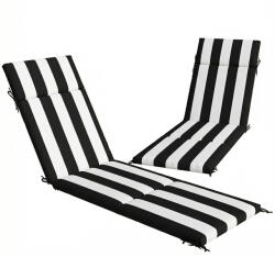 Outsunny perne impermeabile pentru mobilier de piscină, perne mari pentru șezlonguri, perne șezlonguri de exterior | Aosom Romania (84K-079V00BK)
