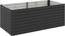 Outsunny Jardinieră ridicată galvanizată dreptunghiulară pentru exterior - fund deschis - 160 x 80 x 60 cm, gri | Aosom Romania (84H-209V00CG)