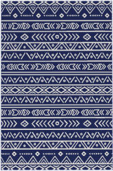 Outsunny Covor Reversibil pentru Exterior, Impermeabil, din Paie de Plastic, 182x274 cm, Albastru | Aosom Romania (84J-066V00BU) Covor