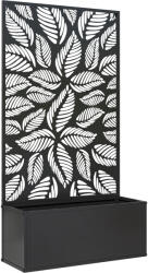 Outsunny Jardinieră cu Grilaj pentru Plante Cățărătoare cu Montare pe Perete sau Independent, 61x23x113 cm, Negru | Aosom Romania (84H-172V00BK)