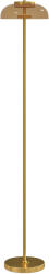 HomCom Lampadar de podea pentru living, lampă LED cu lumină caldă 3000 K și întrerupător la picior, Ø25x134cm, nuanță alamă | Aosom Romania (B31-578V90GD)
