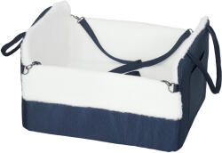 PawHut Scaun auto pentru câine cu centură de siguranță și fixare, scaun de mașină pentru câini 55 x 46 x 32 cm bleumarin | Aosom Romania (D00-221V00NU)