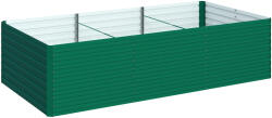 Outsunny Jardinieră ridicată galvanizată dreptunghiulară pentru exterior - fund deschis - 240 x 120 x 60cm, verde | Aosom Romania (84H-209V02GN)