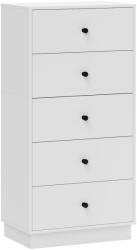 HOMCOM Comoda Sideboard cu 5 sertare Comodă din lemn în stil modern 47 x 29 x 95 cm Alb | Aosom Romania (831-969V90WT) Comoda