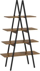 HOMCOM Raft Biblioteca Stil Industrial din PAL si Otel in Forma de A, 92x38.5x166 cm, Maro si Negru HOMCOM | Aosom Romania (838-378V00RB) Raft