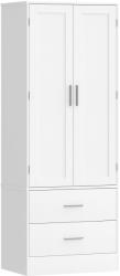 HOMCOM Dulap de Bucătărie cu 8 Rafturi pentru Condimente și 2 Sertare, 60x40x159 cm, Alb | Aosom Romania (83A-400V80WT)