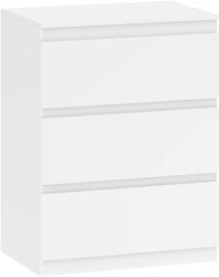 HOMCOM Comodă cu 3 sertare, pentru living, dormitor, hol, PAL, Alb | Aosom Romania (83D-119V90WT) Comoda