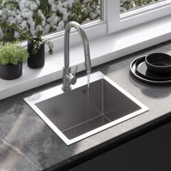 Rea Leo, 1 rekeszes acél mosogató 500x450x185 mm, acél, ZLE-06003 (ZLE-06003)