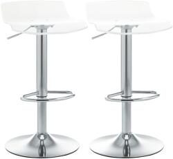 HOMCOM Scaune Bar 2 piese cu Înălțime Reglabilă, Șezut Rotativ și Suport pentru Picioare, 39x39x67-87 cm, Transparent | Aosom Romania (835-622)