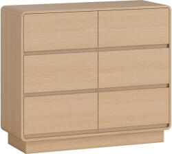 HOMCOM Sideboard 100 cm, bufet cu 6 sertare, comodă pentru bucătărie, living, dining, lemn natural | Aosom Romania (83B-523V90ND) Comoda