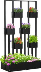 Outsunny Jardiniere inaltă cu grindă din lemn pentru plante, legume, flori sau ierburi aromatice, dim. 90L x 45L x 170H cm | Aosom Romania (845-908V00BK)