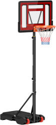 HOMCOM Suport de basket cu roți, Coș de basket reglabil, independent, Plastic, Oțel, 75L x 83L x 205-261H cm | Aosom Romania (A61-023)