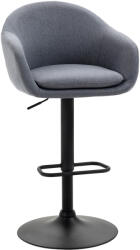 HOMCOM Scaun de bar cu suport pentru picioare; reglabil în înălțime, aspect de lână, 54 cm x 54 cm x 112 cm, Gri | Aosom Romania (835-870V00CG)