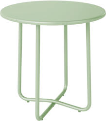 Outsunny Masă Joasă de Exterior cu Bord Rulat, Bază în X cu Picioare Reglabile pe Înălțime, pentru Living Terasă, Ø48x51cm, Verde | Aosom Romania (84K-160V00GN)