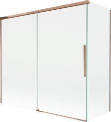 Mexen Rox, kétszárnyú tolóajtós kádparaván 170 + 75 x 150 cm, 8 mm-es átlátszó üveg, rozéarany profil, 8C9-170-075-60-00 (8C9-170-075-60-00)