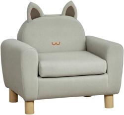 HOMCOM Sillón Infantil Mini Sofá pentru Copii de +3 Ani cu Șezut Căptușit și Brațe Căptușite 61x42x53 cm Maro | Aosom Romania (310-063)