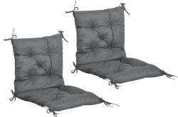 Outsunny Set de Două Perne pentru Scaune de Exterior - Gri | Aosom Romania (84B-138)