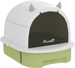 PawHut Litieră cu Capac, Tavă pentru Nisip tip Sertar cu Filtru de Carbon și Lopățică, 40, 5x52x39 cm, Gri | Aosom Romania (D31-101V00GN)