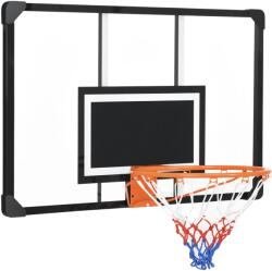 SPORTNOW Coș de baschet mural, panier basket, cu șuruburi de montare și cheie, pentru exterior, negru, transparent, portocaliu | Aosom Romania (A61-040V00BK)