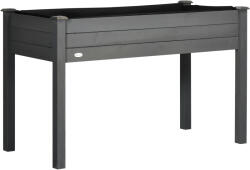 Outsunny Jardinieră pe picioare potager dim. 123L x 57l x 76H cm Inserții de irigare + pânză de drenaj Lemn masiv de brad | Aosom Romania (845-239V00CG)