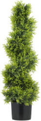 HOMCOM Zypresse Artificială 90 cm, Plantă Artificială în formă de Spirală în Ghiveci, Decorare Modernă | Aosom Romania (830-994V00GN)