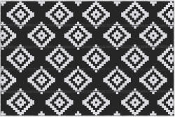 Outsunny Covor de Exterior Rezistent la Raze UV, 182x274 cm, Negru și Alb | Aosom Romania (844-482) Covor