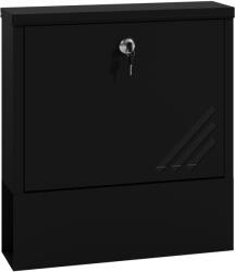 HOMCOM Cutie Poștală de Perete cu Fereastră, Încuietoare și 2 Chei, 30x8, 5x32, 5 cm, Gri Cărbune | Aosom Romania (B80-016V00CG)