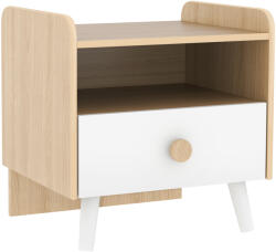 AIYAPLAY Noptieră cu Sertar pentru Copii 3-10 Ani, cu Design Minimalist pentru Dormitor, 40x32, 5x40 cm, Lemn Natural | Aosom Romania (314-001V00WT)