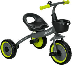 AIYAPLAY Tricicletă pentru Copii cu Scaun Reglabil, Bicicletă pentru Copii cu Coș și Clopoțel, 70.5x53x58 cm, Negru | Aosom Romania (370-267V00BK)