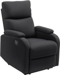 HOMCOM Fotoliu Recliner din In cu Suport Reglabil pentru Picioare, 69x91, 5x103 cm, Negru | Aosom Romania (83B-256V00BK)