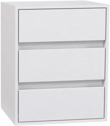 HOMCOM Comodă Modernă pentru Dormitor cu 3 Sertare, 40x30x50, 5 cm, Alb | Aosom Romania (831-938V00WT) Comoda