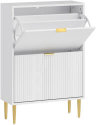 HomCom Dulap pentru pantofi pentru 12 perechi de pantofi cu 2 sertare rabatabile, Alb | Aosom Romania (837-601V00WT) Pantofar