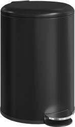 HomCom Coș de gunoi pentru bucătărie de 20 L, coș metalic rezistent la amprente cu capac Soft-Close, pedală și coș interior detașabil, Negru | Aosom Romania (851-031V01BK) Cos de gunoi