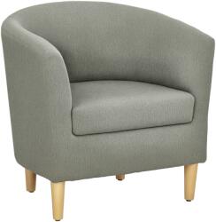 HOMCOM Fotoliu Modern, Scaun Accent Tapițat cu Picioare din Lemn, Scaun din Material Textil, 74x63x73 cm, Gri | Aosom Romania (83B-011V00GY)