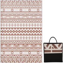Outsunny Covor exterior reversibil 1, 8 x 2, 7 m, covor de sol cu model zid geometric din PP geantă de transport roșu și alb | Aosom Romania (84J-061V00WR) Covor