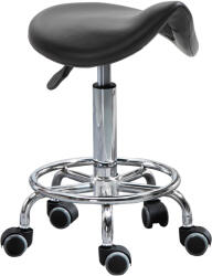 HomCom Scaun de Birou Reglabil, Ergonomic, cu Roti, Captușit cu Spumă, Negru 36.5x37.5x51-66cm | Aosom Romania (503-009BK)