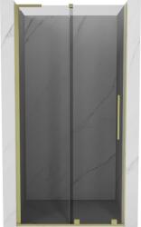 Mexen Velar L, tolózuhanyajtó nyitáshoz 120 cm, 8mm szürke üveg, arany matt, 871-120-003-41-55 (871-120-003-41-55)