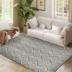 HomCom Covor salon 200 x 140 cm blană scurtă lavabil la maşină hipoalergenic pentru salon, dormitor, birou, gri | Aosom Romania (83C-021V01LG) Covor