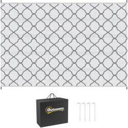 Outsunny Covor de Exterior cu Geantă de Transport și Protecție UV, 182x274 cm, Gri Deschis | Aosom Romania (844-638V01LG) Covor