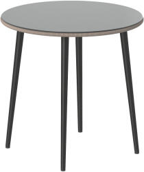 Outsunny Masă de luat masa pentru grădină cu blat din sticlă securizată cu margine din ratan cadru din oțel 80x80x74 cm gri | Aosom Romania (84G-879V00GY)
