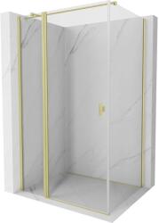 Mexen Mist T, zuhanykabin nyílóajtókkal, 90 x 110 cm, 8 mm-es átlátszó üveg, matt arany profil, 8A4T-090-110-55-00 (8A4T-090-110-55-00)