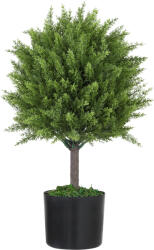 HOMCOM Plantă Artificială Cedru Rezistentă la Raze UV cu Ghiveci, Ø14, 5x55 cm, Verde | Aosom Romania (830-953V00GN)