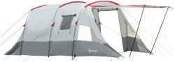 Outsunny Tenta de camping familială 6-8 persoane, tentă tunnel impermeabilă, uși + ferestre, 5, 1 x 2, 4 x 1, 8 cm, gri deschis | Aosom Romania (A20-299V00GY) Cort