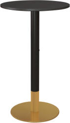 HOMCOM Masă de bar rotundă masă bistro masă de bucătărie stil contemporan cadru din oțel dim. 60L x 60l x 102H cm negru | Aosom Romania (83A-072V81BK)