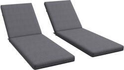 Outsunny Set de 2 Perne pentru Șezut și Spătar, Înlocuire Perne pentru Scaune de Patio, Perne cu Șnururi pentru Interior și Exterior, Gri | Aosom Romania (84G-201V01GY)