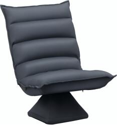 HOMCOM Fotoliu HOMCOM, scaun rotativ, spătar reglabil, tapițerie moale, husă respirabilă, Gri închis, 62 x 70 x 95 cm | Aosom Romania (839-430V00CG)