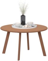 Outsunny Masă de cafea mică rotundă, masă auxiliară cu picioare antidrapante, cadru din metal, pentru grădină, Ø 70 x 42 cm, portocaliu | Aosom Romania (84G-753V00OG)