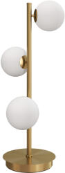 HomCom Lampă de noptieră cu 3 abajururi tip glob, lampă de masă modernă cu bază din oțel și socluri G9, 53H cm, nuanță alamă | Aosom Romania (B31-622V90GD)